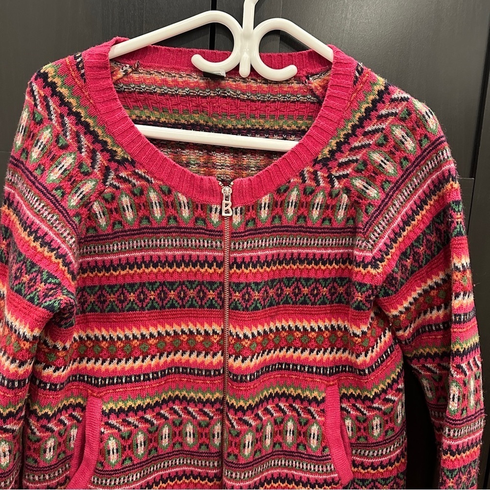 Bogner Fire & Ice Wool Zipper Sweater Vintage Inspired Size Large Women’s - Picture 5 of 16